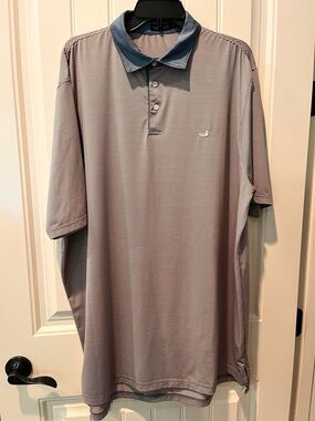 Southern Marsh Men's 2X Micro-Striped Polo Blue Pink Easter Soring Summer Perfec